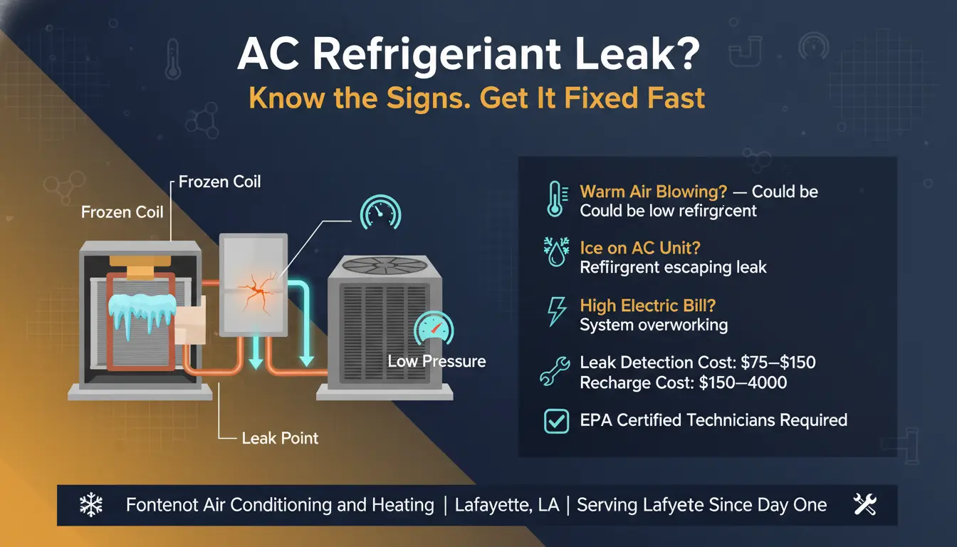 AC refrigerant leak