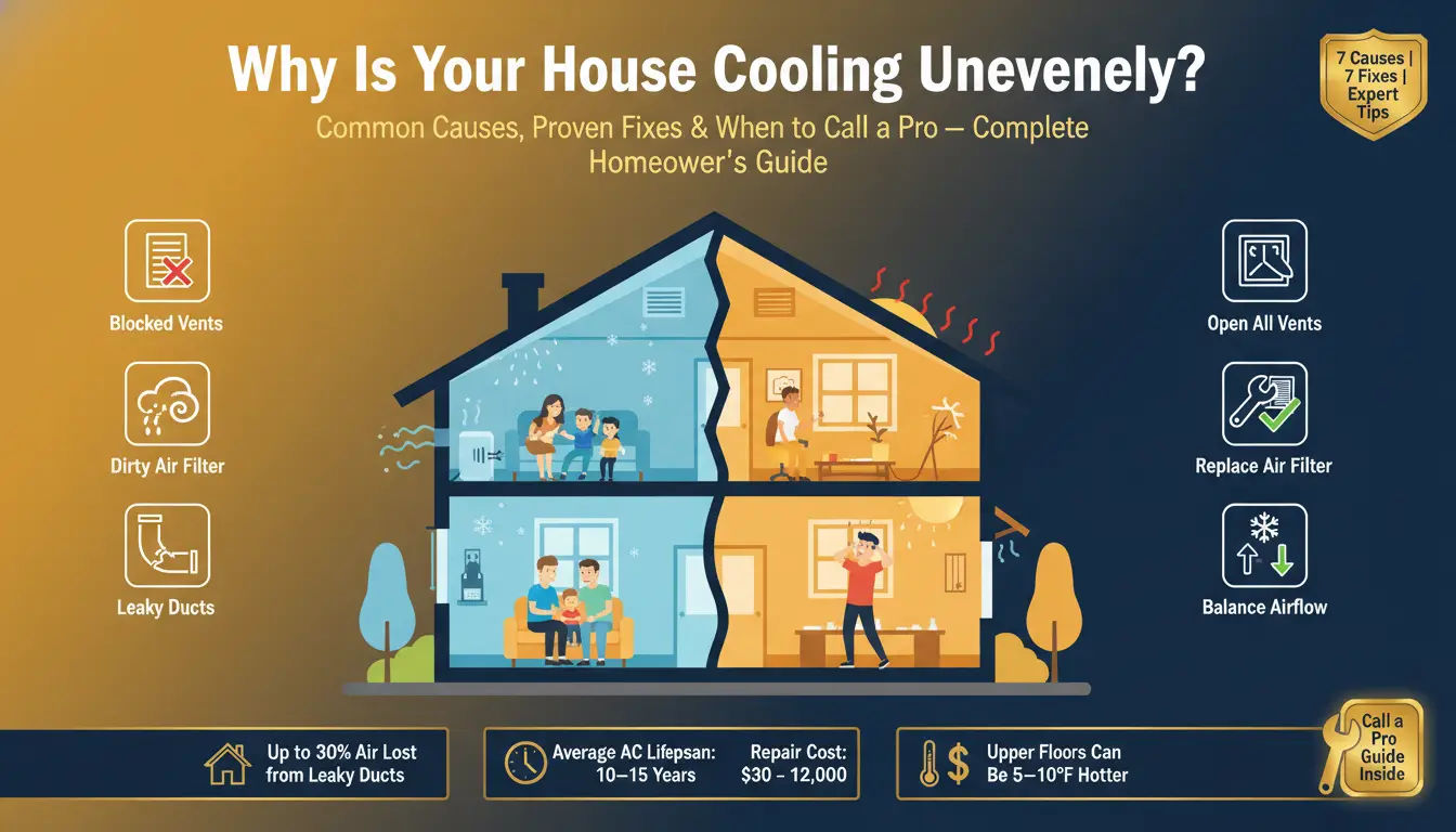 Uneven cooling in house