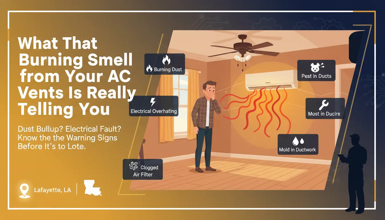 burning smell from AC vents in house