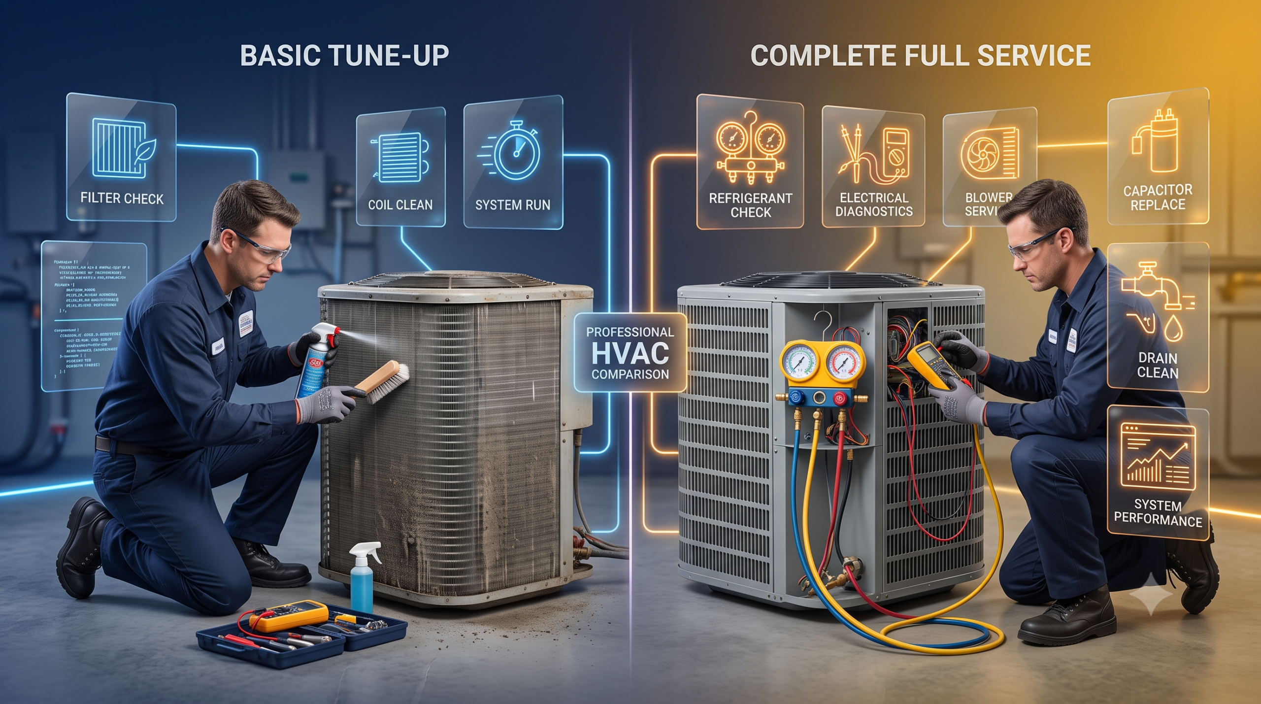 AC tune-up vs full service